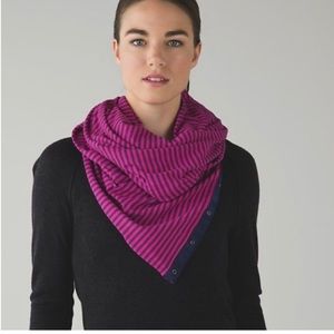 Lululemon Vinyasa Rulu Striped Knit Convertible Scarf